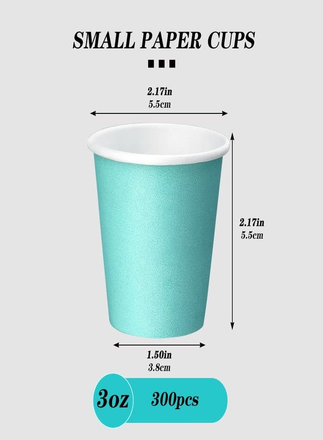 Prgery 300 Pack 3 oz Paper Cups, Bathroom Cups Disposable,Moushwash Cup Small Snack Cup for Water, Juice, Candy Ideal for Party Bathroom and Office (Blue) - Image 2